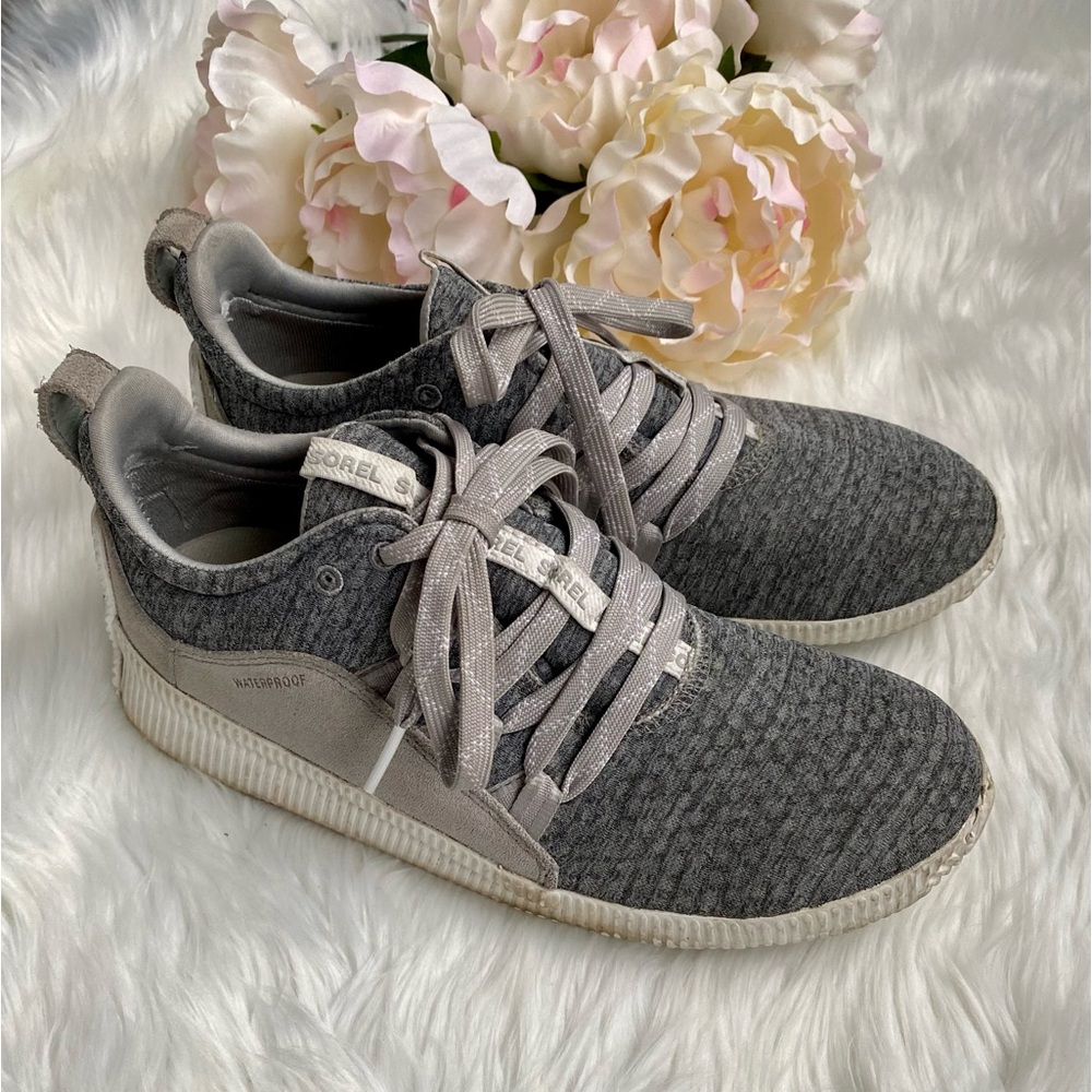 [sorel] grey out and about waterproof sneaker